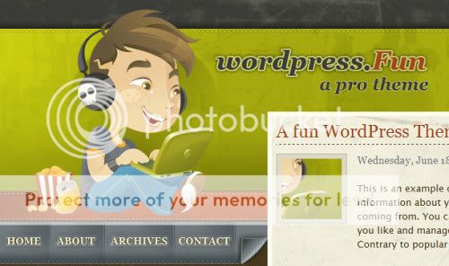 wordpress fun blogger template