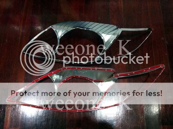 TOYOTA COROLLA ALTIS 08 UP CHROME HEADLIGHT COVER TRIM