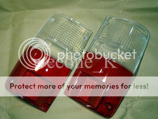 TAIL REAR LIGHT LENSES TOYOTA HILUX MK3 89-97 CLEAR/RED COLOR