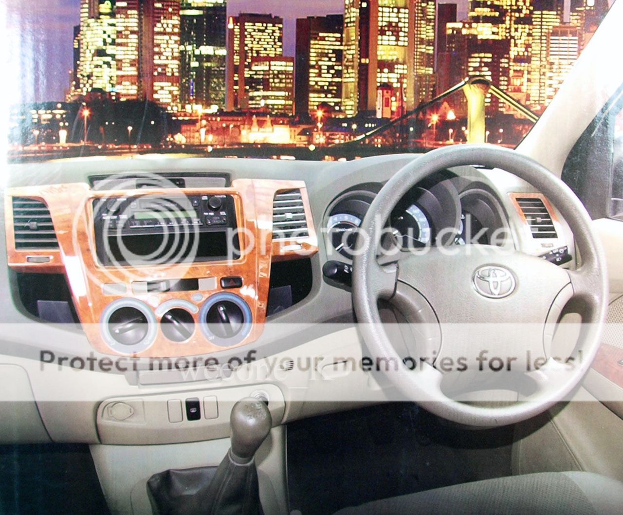 WOOD DASH PART TRIM KIT 4 DOOR FOR TOYOTA HILUX MK6 VIGO SR5 2005