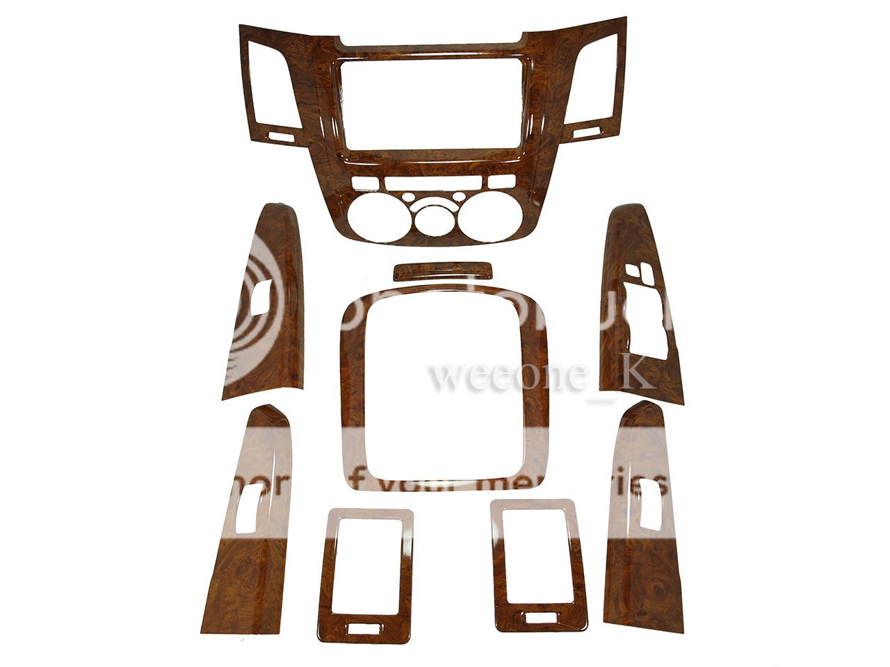 WOOD DASH PART TRIM KIT 4 DOOR FOR TOYOTA HILUX MK6 VIGO SR5 2005