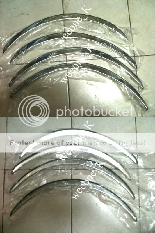 TOYOTA COROLLA ALTIS 08 UP STAINLESS STEEL FENDER TRIM
