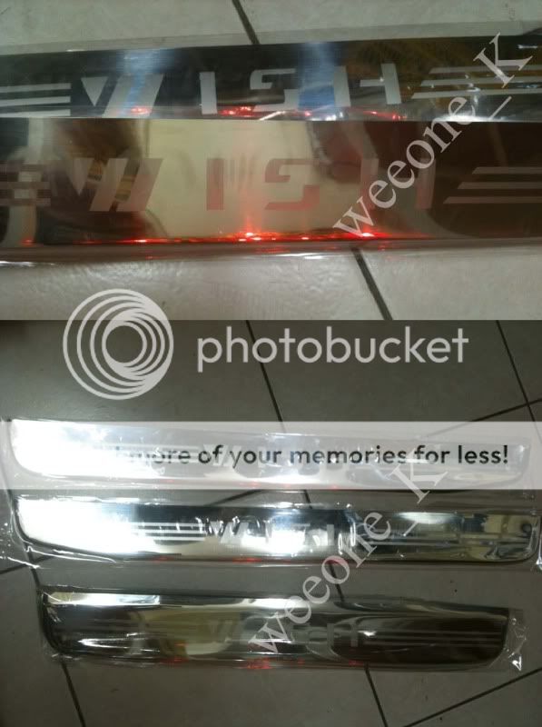 DOOR SILL TOYOTA WISH STAINLESS STEEL SCUFF PLATE TRIM