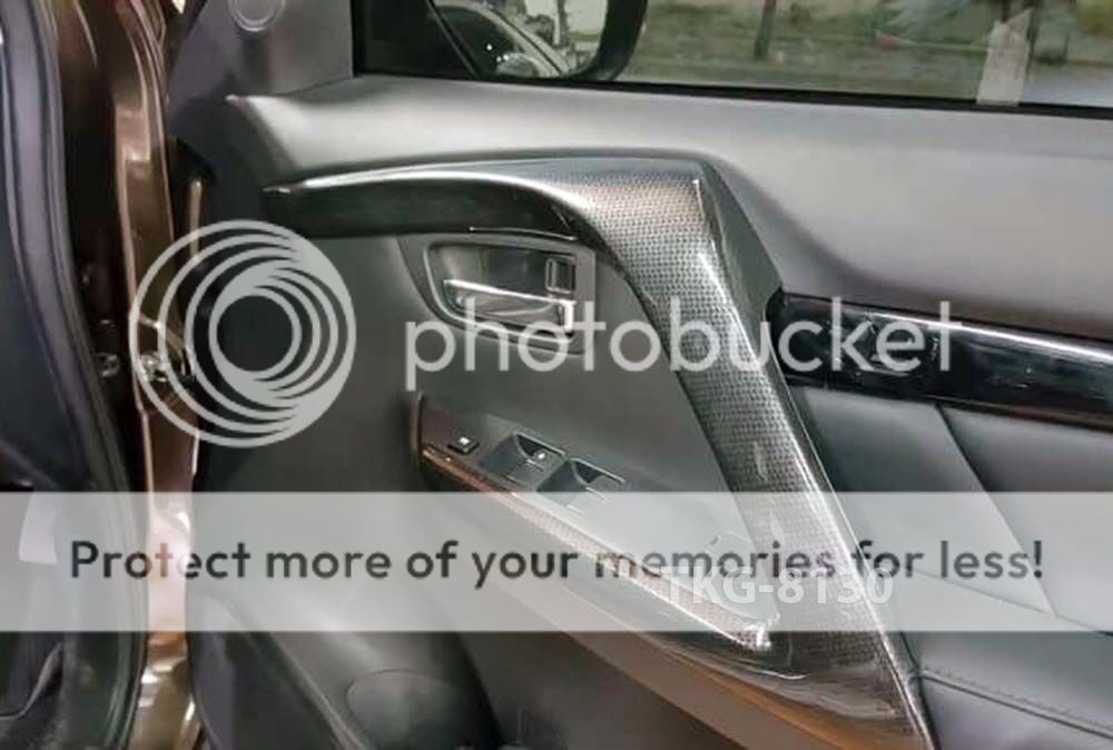 CARBON ARM REST DOOR HANDLE PULL COVER TRIM FOR TOYOTA HILUX REVO 2015